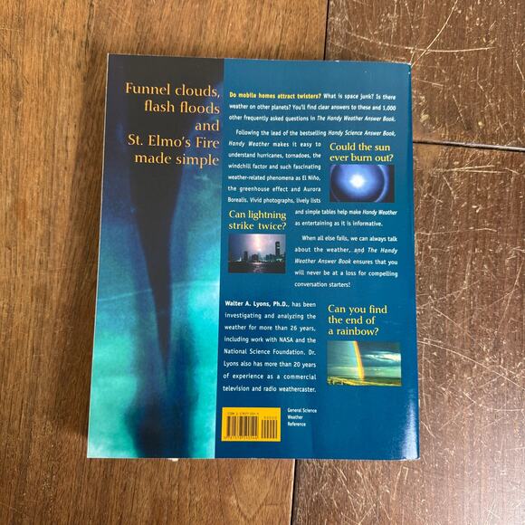 The‎ Handy Weather Answer Book 1997 Walter A. Lyons Paperback Book - Picture 2 of 14